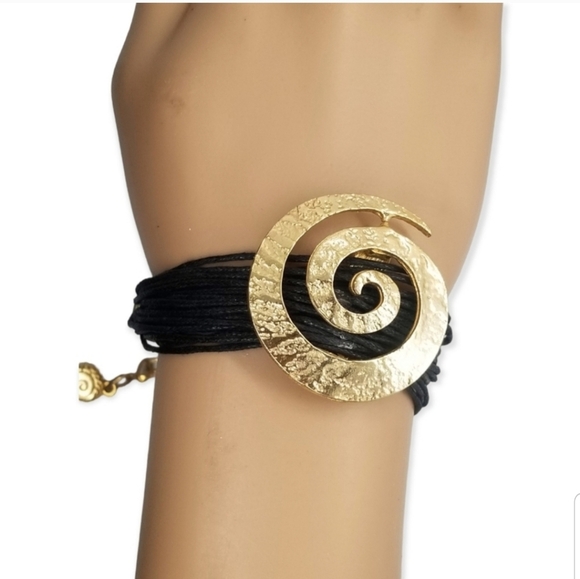 KOSTIBAS HELLAS GOLDTONED GREEK SPIRAL BRACELET - Picture 1 of 6